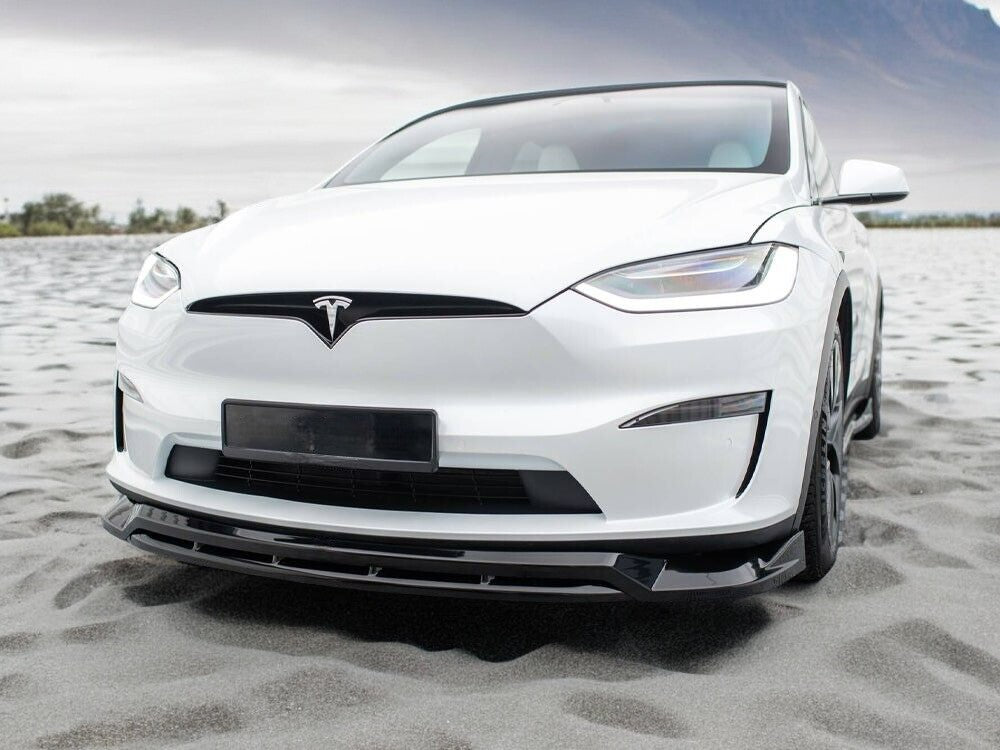 ⭐SPLITTER ANTERIORE V1 ADATTO PER TESLA MODEL X MK1 FACELIFT 2021+⭐