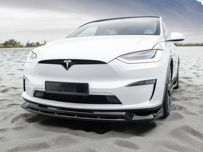 ⭐SPLITTER ANTERIORE V1 ADATTO PER TESLA MODEL X MK1 FACELIFT 2021+⭐