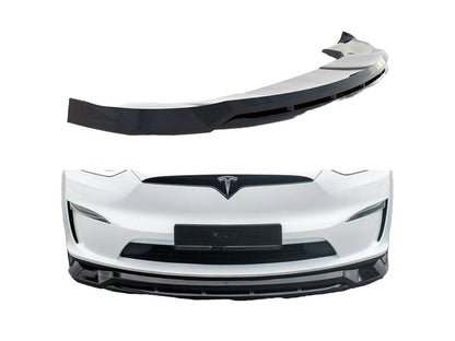 ⭐SPLITTER ANTERIORE V1 ADATTO PER TESLA MODEL X MK1 FACELIFT 2021+⭐
