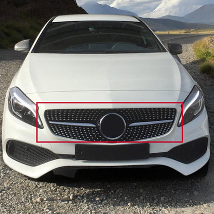 💎Griglia adatta per Mercedes W176 Classe A FACELIFT DIAMANT NERO 💎