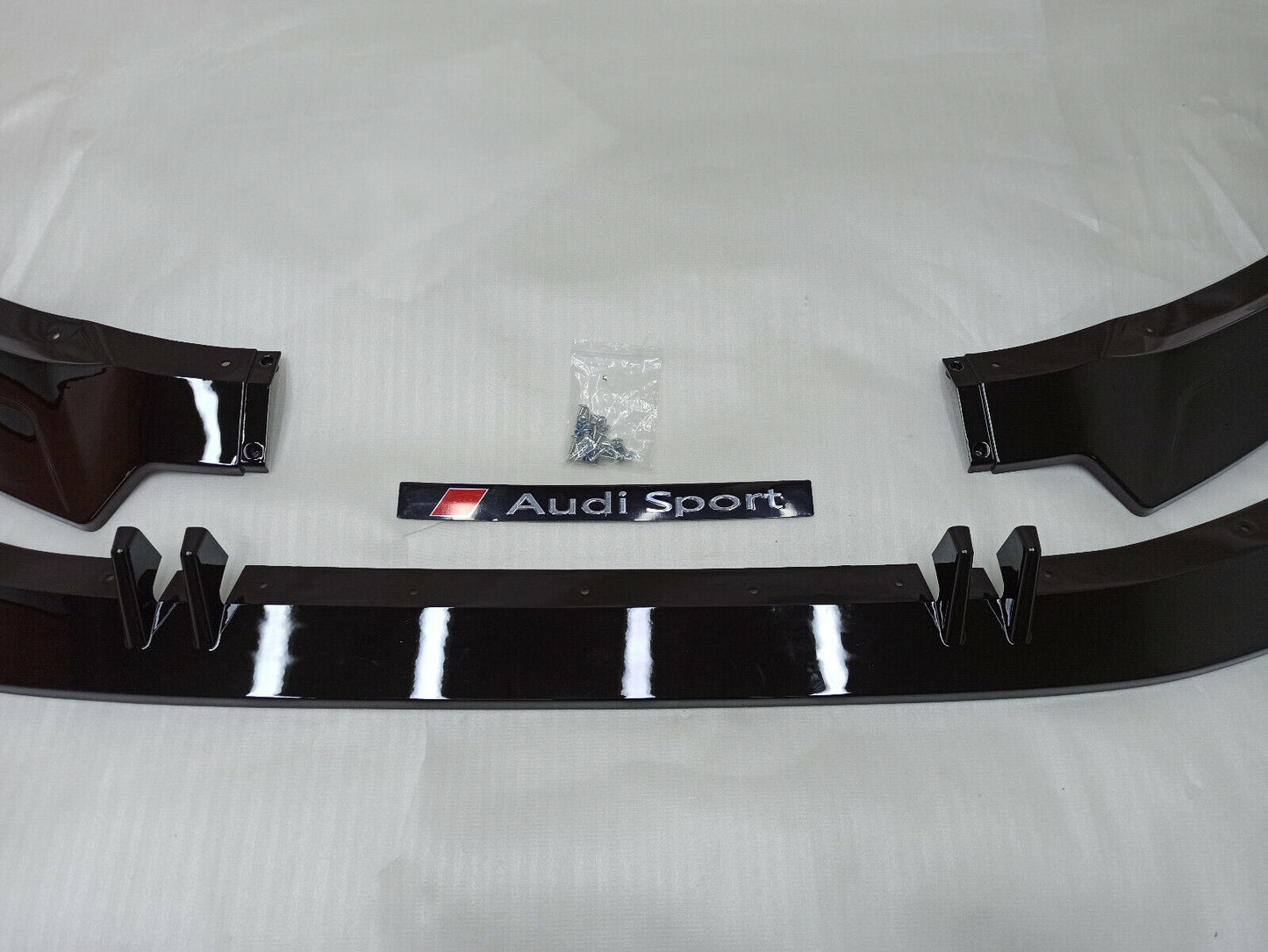 💎SPLITTER ANTERIORE ADATTO PER Audi A4 2020 NERO LUCIDO💎