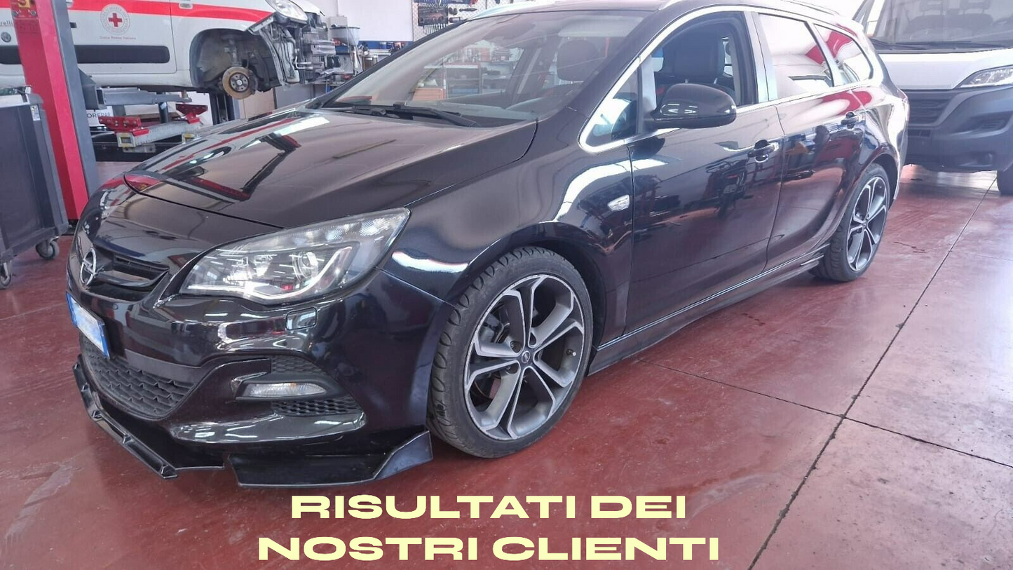 💎OPEL ASTRA J SPLITTER PARAURTI ANTERIORE NERO LUCIDO LOOK RS - 3P💎