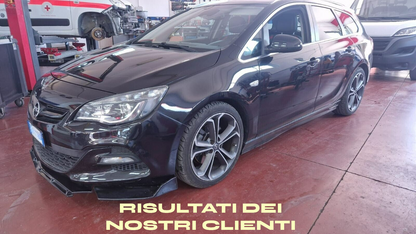 💎OPEL ASTRA J SPLITTER PARAURTI ANTERIORE NERO LUCIDO LOOK RS - 3P💎