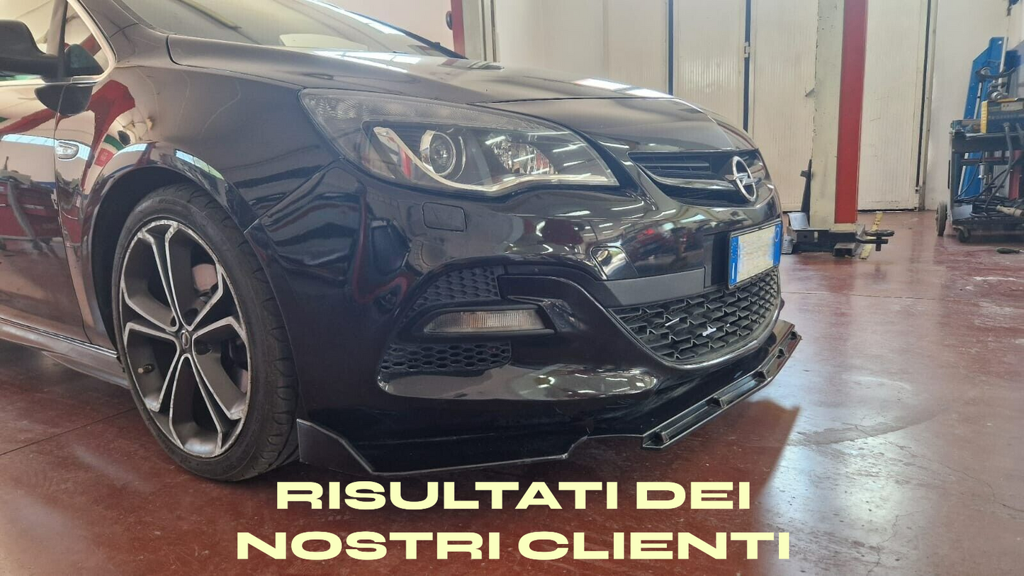 💎OPEL ASTRA J SPLITTER PARAURTI ANTERIORE NERO LUCIDO LOOK RS - 3P💎