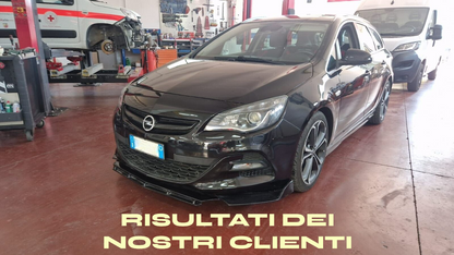 💎OPEL ASTRA J SPLITTER PARAURTI ANTERIORE NERO LUCIDO LOOK RS - 3P💎