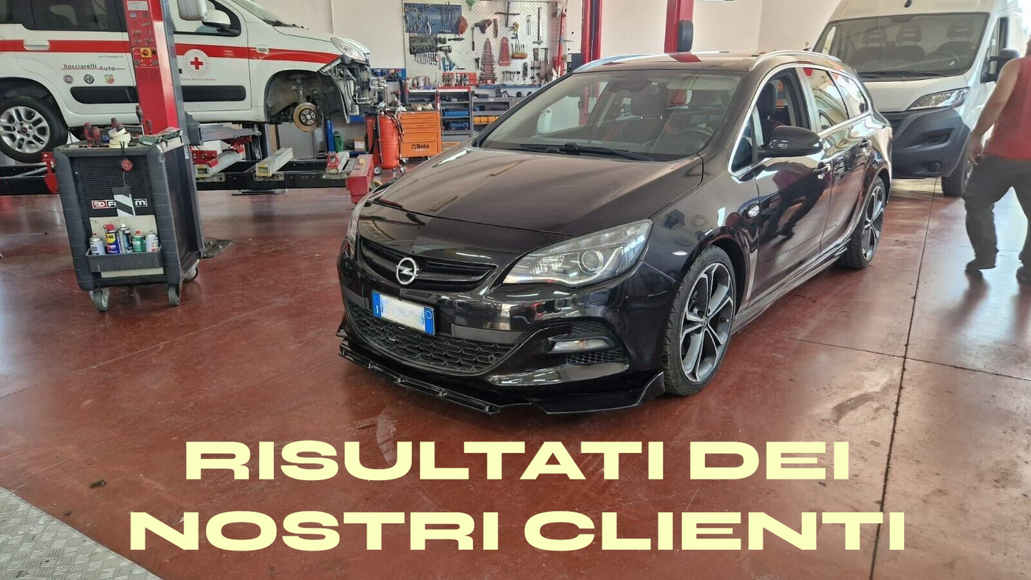 💎OPEL ASTRA J SPLITTER PARAURTI ANTERIORE NERO LUCIDO LOOK RS - 3P💎