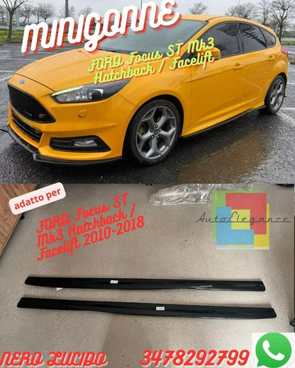 ⚡Minigonne Laterali per FORD Focus ST Mk3 Hatchback / Facelift 2010-2018⚡