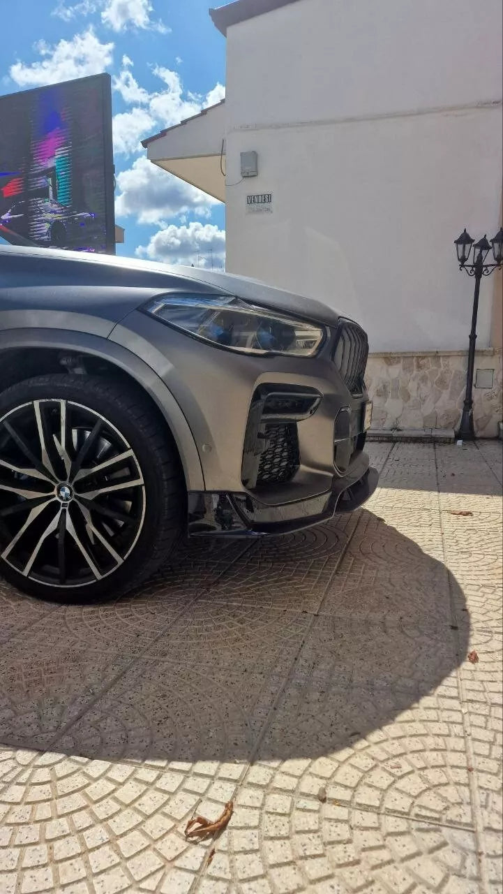 ✨FRONT SPLITTER suitable for BMW X6 G06 2019+ MSPORT GLOSSY BLACK✨