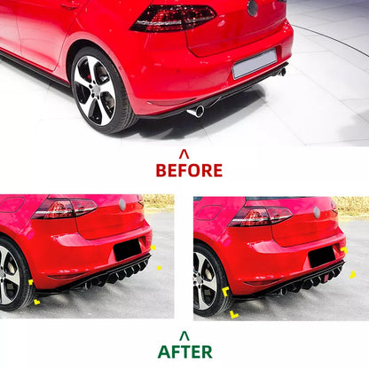 ✨ REAR DIFFUSER SUITABLE FOR VW GOLF MK7 VII WITH PARKING LIGHT✨