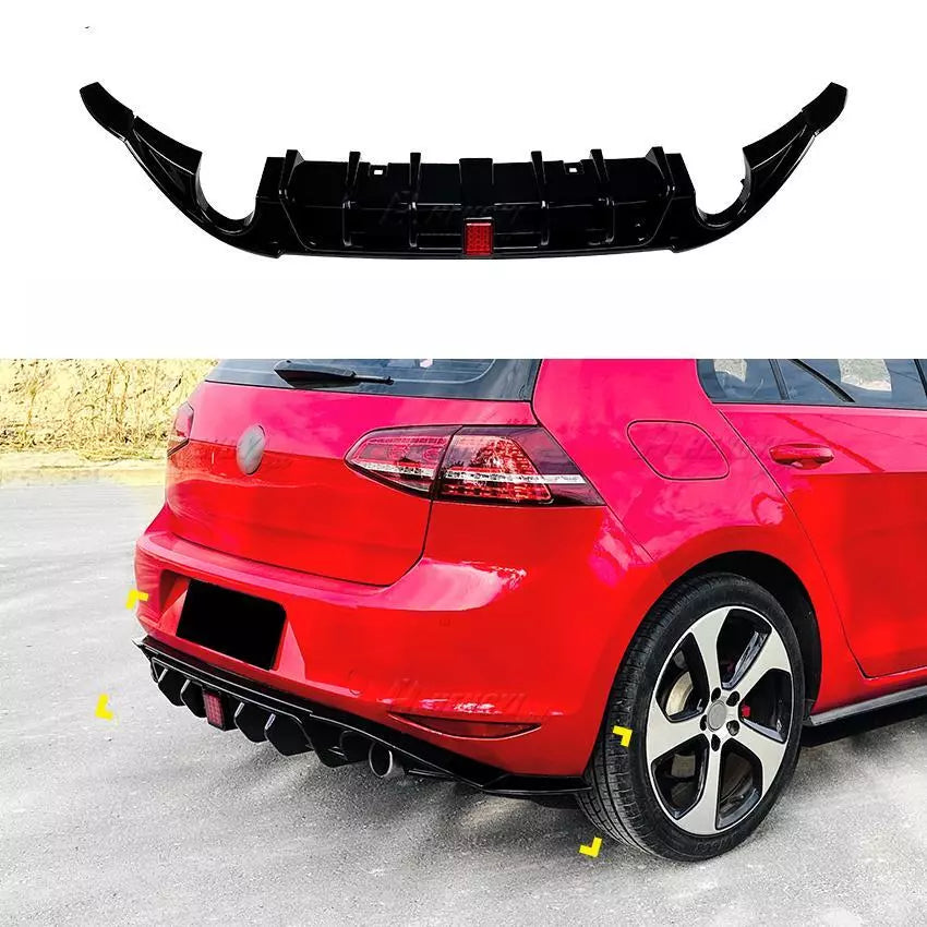 ✨ REAR DIFFUSER SUITABLE FOR VW GOLF MK7 VII WITH PARKING LIGHT✨