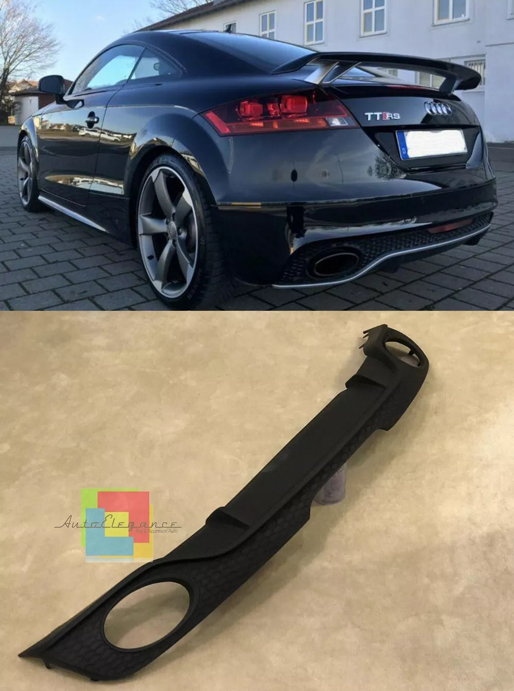 ✨DIFFUSORE SOTTO PARAURTI POSTERIORE AUDI TT 8J 2006-2014 RSTT RS✨