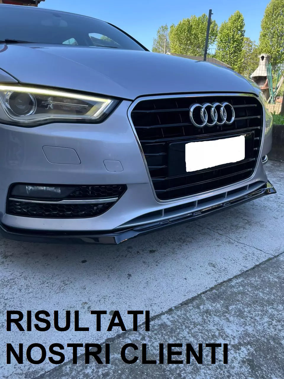 ✨SPLITTER ANTERIORE ADATTO PER AUDI A3 8V 2012-2016 STANDARD NERO✨