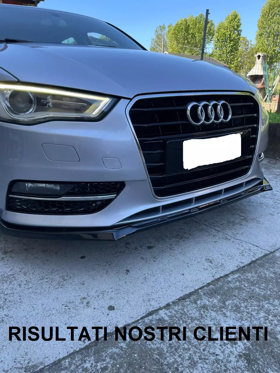 ✨SPLITTER ANTERIORE ADATTO PER AUDI A3 8V 2012-2016 STANDARD NERO✨