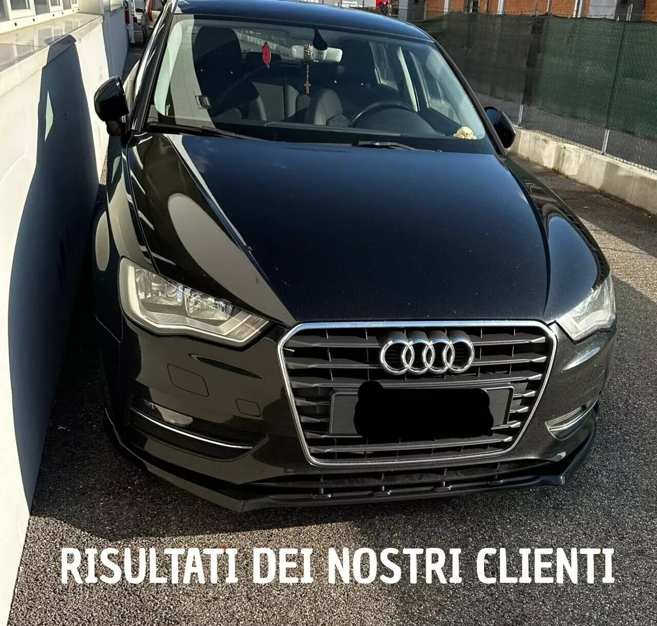 ✨SPLITTER ANTERIORE ADATTO PER AUDI A3 8V 2012-2016 STANDARD NERO✨