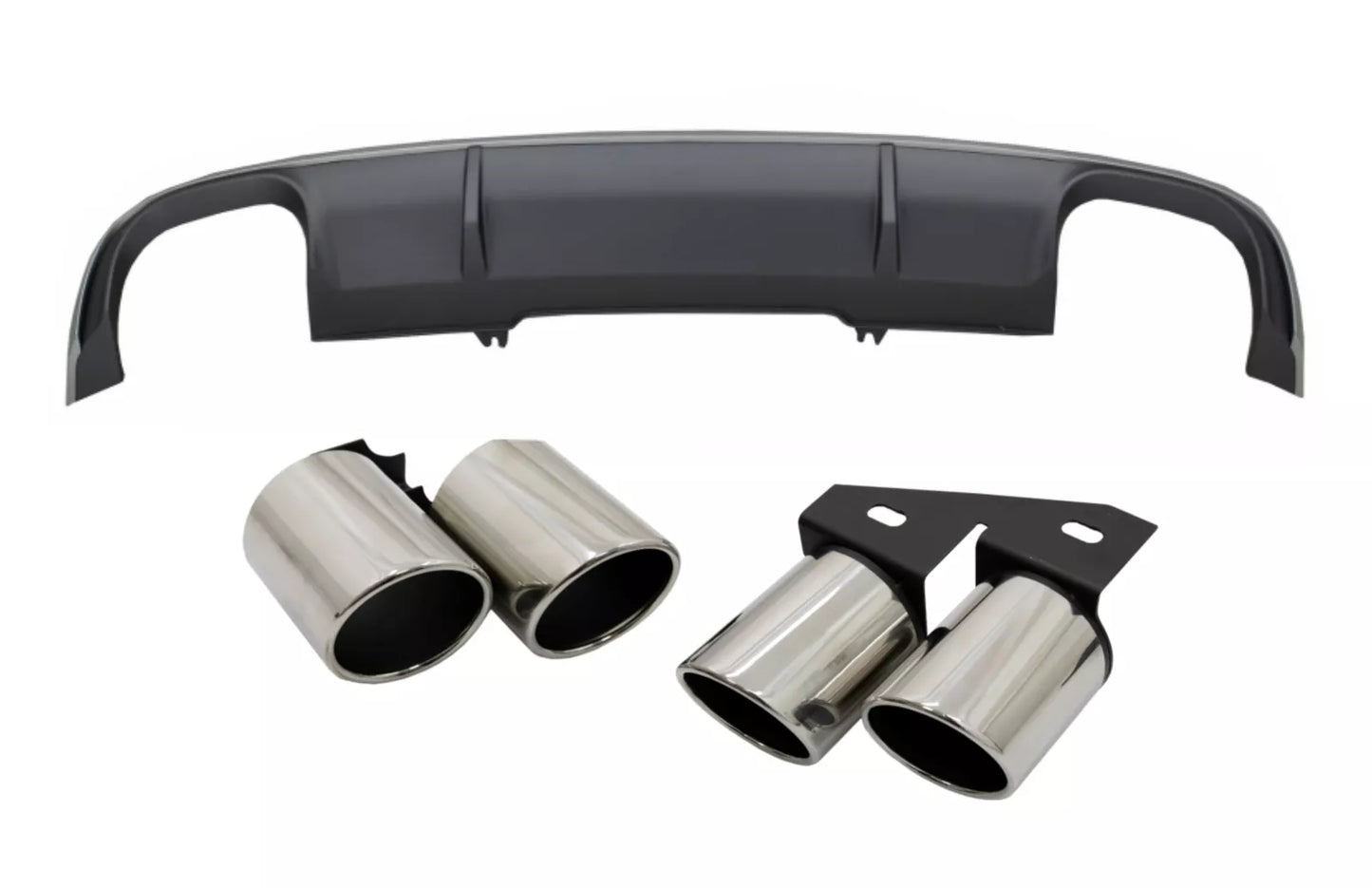⭐Diffusore paraurti per Audi A4 B9 8W Berlina Avant 16-18 punte scarico design ⭐