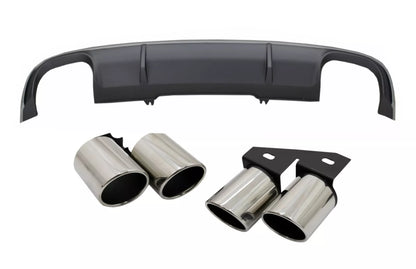 ⭐Diffusore paraurti per Audi A4 B9 8W Berlina Avant 16-18 punte scarico design ⭐