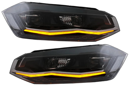 ⭐Fari LED per VW Polo AW MK6 2018-2020 Dynamic Sequenziale Segnale Luci di svol⭐