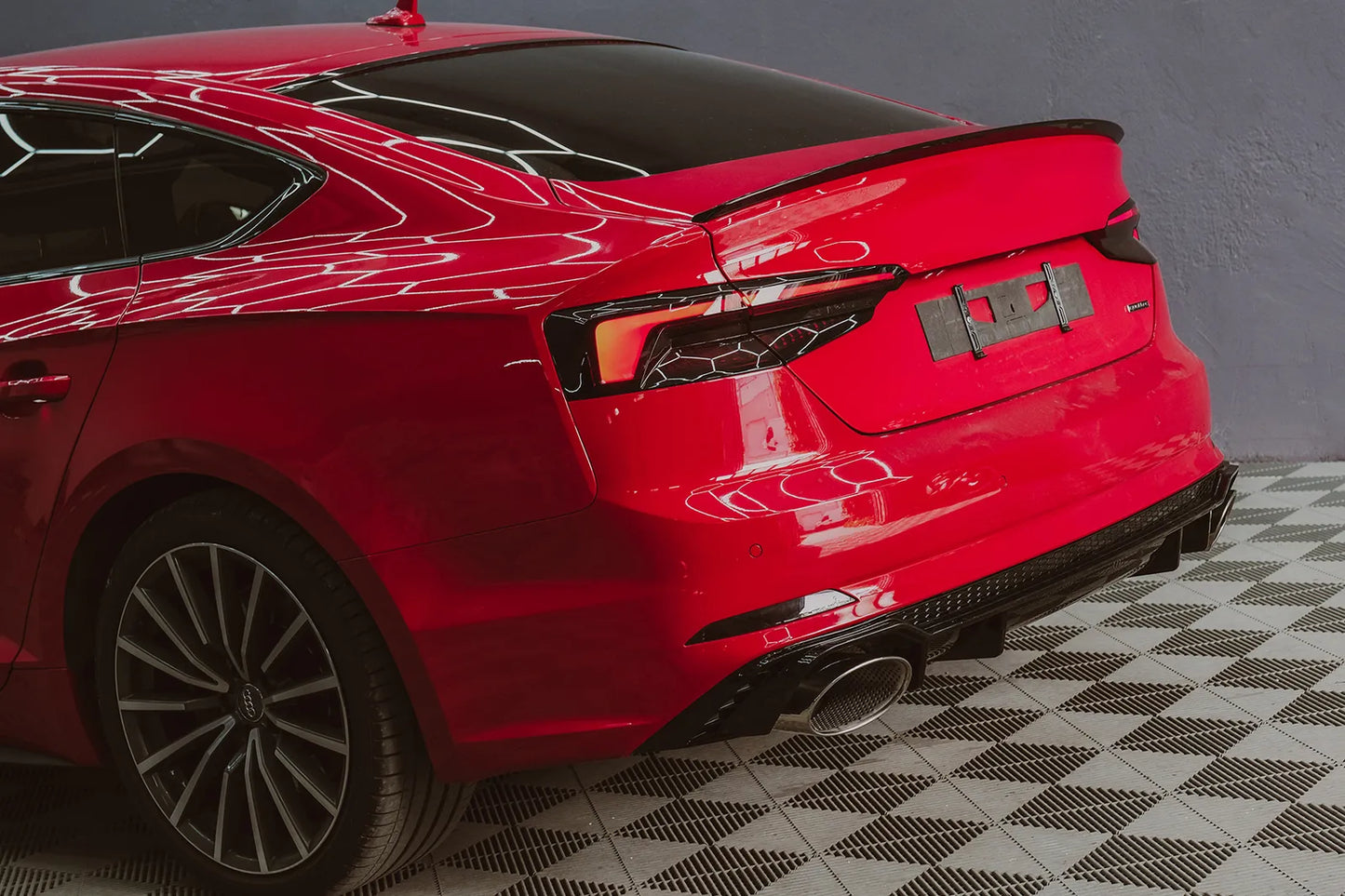 ⭐Diffusore paraurti per Audi A5 F5 S-Line 17-19 RS5 Design Nero lucido⭐