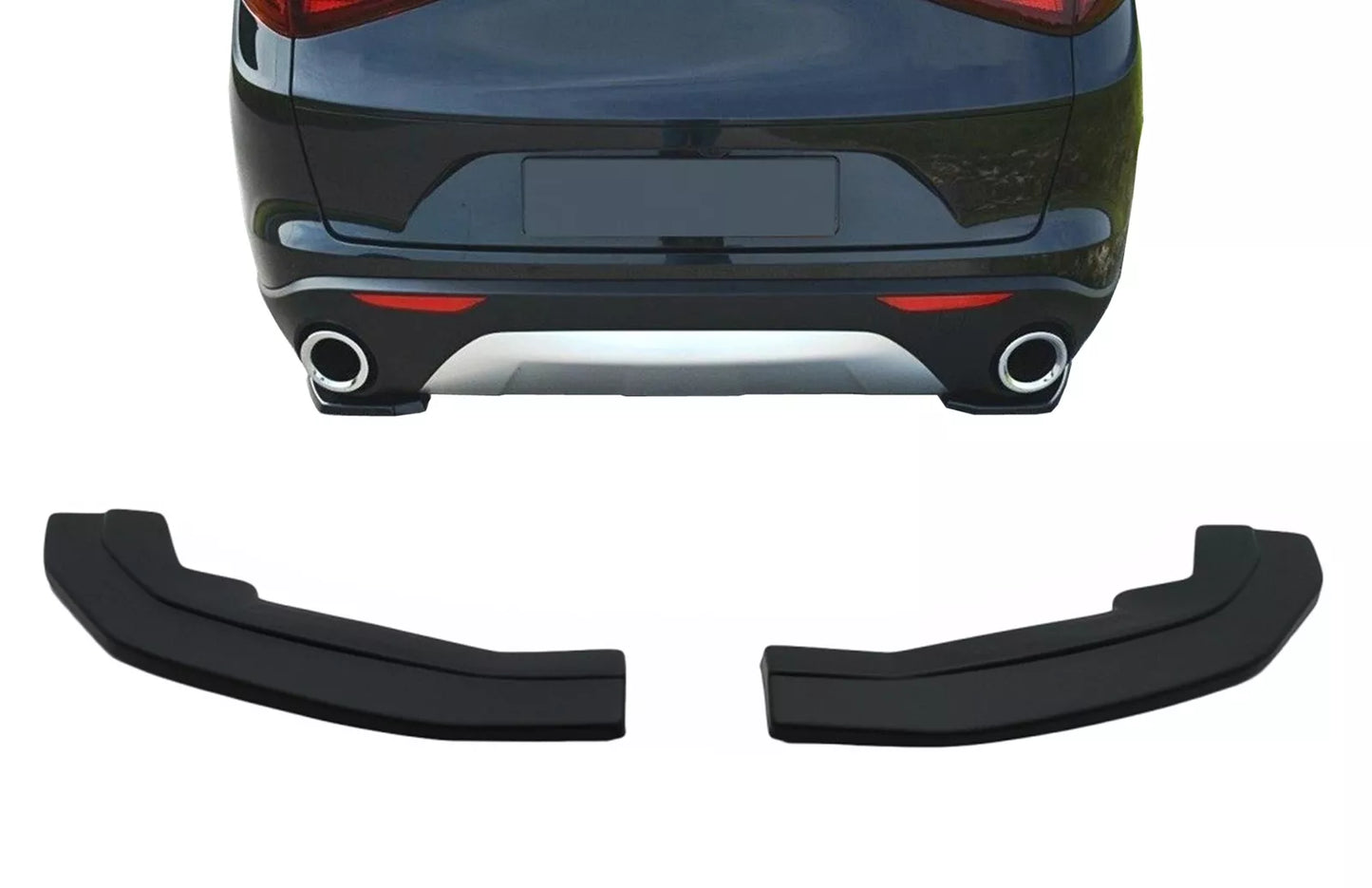 ⭐Alette divisorie laterali posteriore per Alfa Romeo Stelvio 949 2016-2020 Nero⭐