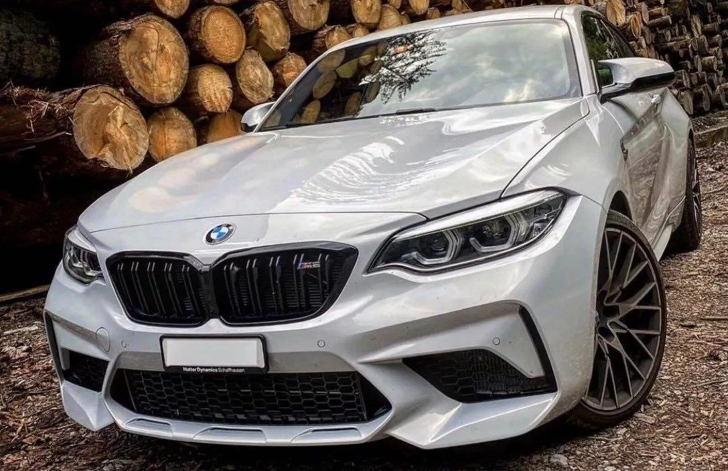 ⭐Paraurti per BMW 2 F87 M2 16-20 Rene Griglia Doppia Striscia M2C Look ⭐