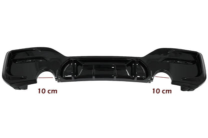 ⭐Diffusore d'aria Doppia Uscita Scarico Singolo per BMW 1 F20F21 LCI 15-19 Nero⭐