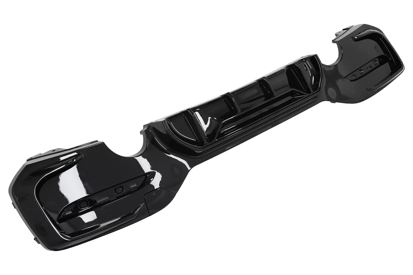 ⭐Diffusore d'aria Doppia Uscita Scarico Singolo per BMW 1 F20F21 LCI 15-19 Nero⭐