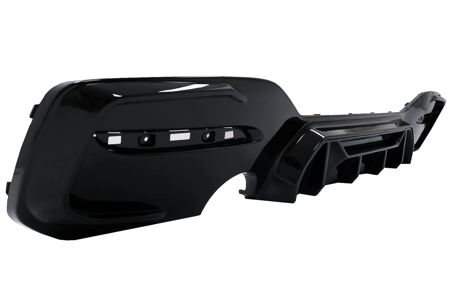 ⭐Diffusore d'aria Doppia Uscita Scarico Singolo per BMW 1 F20F21 LCI 15-19 Nero⭐