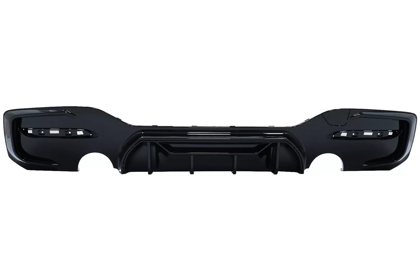 ⭐Diffusore d'aria Doppia Uscita Scarico Singolo per BMW 1 F20F21 LCI 15-19 Nero⭐