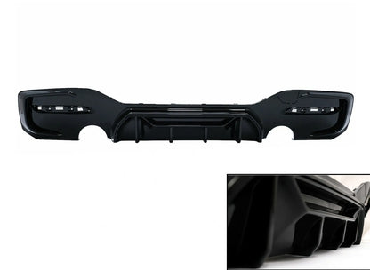 ⭐Diffusore d'aria Doppia Uscita Scarico Singolo per BMW 1 F20F21 LCI 15-19 Nero⭐