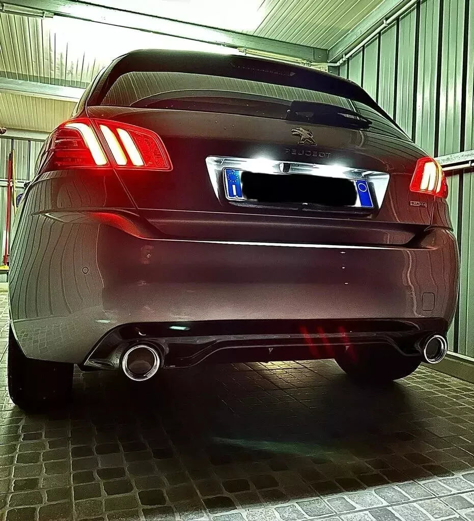 ✨0254 DIFFUSORE NERO LUCIDO PER PEUGEOT 308 II 5 PORTE 13-21 LOOK GTI ✨