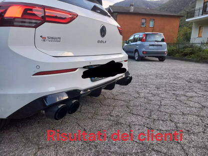⭐0131 DIFFUSORE POSTERIORE VW GOLF 8 VIII 2019+ SOTTO PARAURTI TERMINALI RLINE ⭐