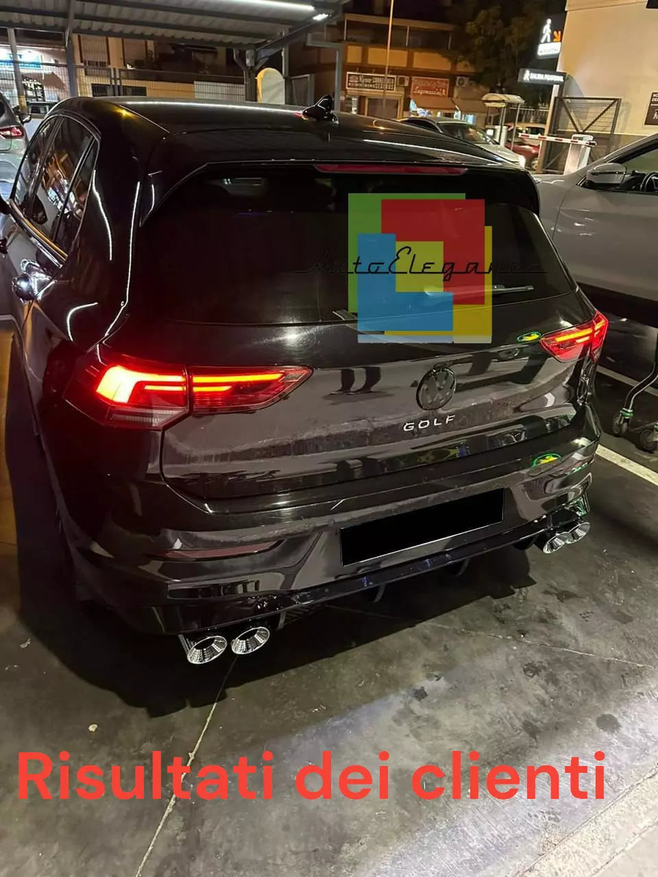 ⭐0131 DIFFUSORE POSTERIORE VW GOLF 8 VIII 2019+ SOTTO PARAURTI TERMINALI RLINE ⭐