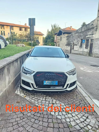 ⭐0193 SPLITTER ADATTO PER AUDI A3 8V 2017-2020 SLINE S3 NERO LUCIDO⭐