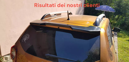 ⭐1657 SPOILER TETTO PER DACIA DUSTER 2 18-21 LOOK SAFARI NERO LUCIDO ⭐