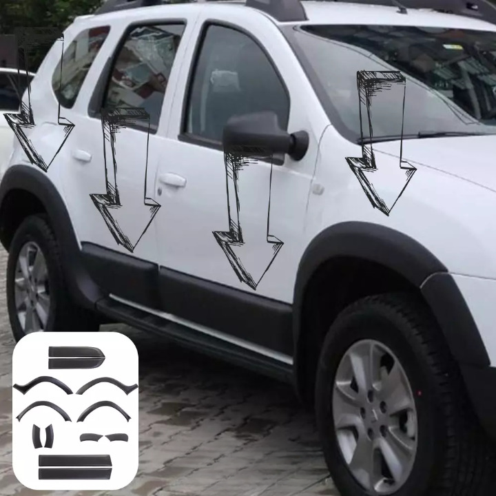 ⭐Kit carrozzeria compatibile con DACIA Duster Serie 1 2010-2017 Kit carrozzeria⭐