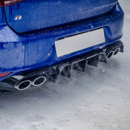 ⭐Diffusore grembiule posteriore compatibile con VW Golf Mk7 R 2013-2016 nero l ⭐