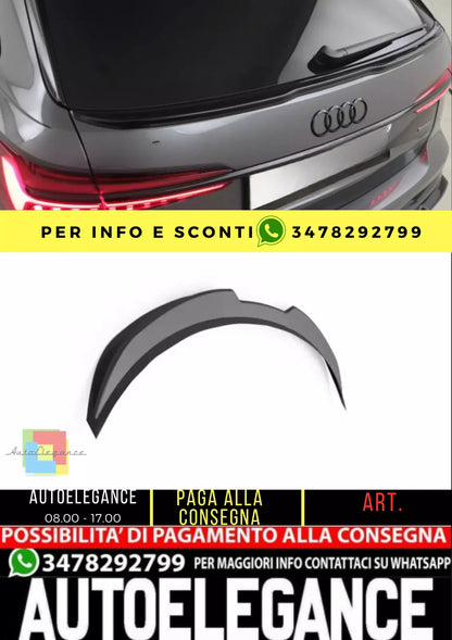 ⭐ Estensione Spoiler Posteriore compatibile con AUDI S6 C8 Avant 2019+ Nero Luc⭐