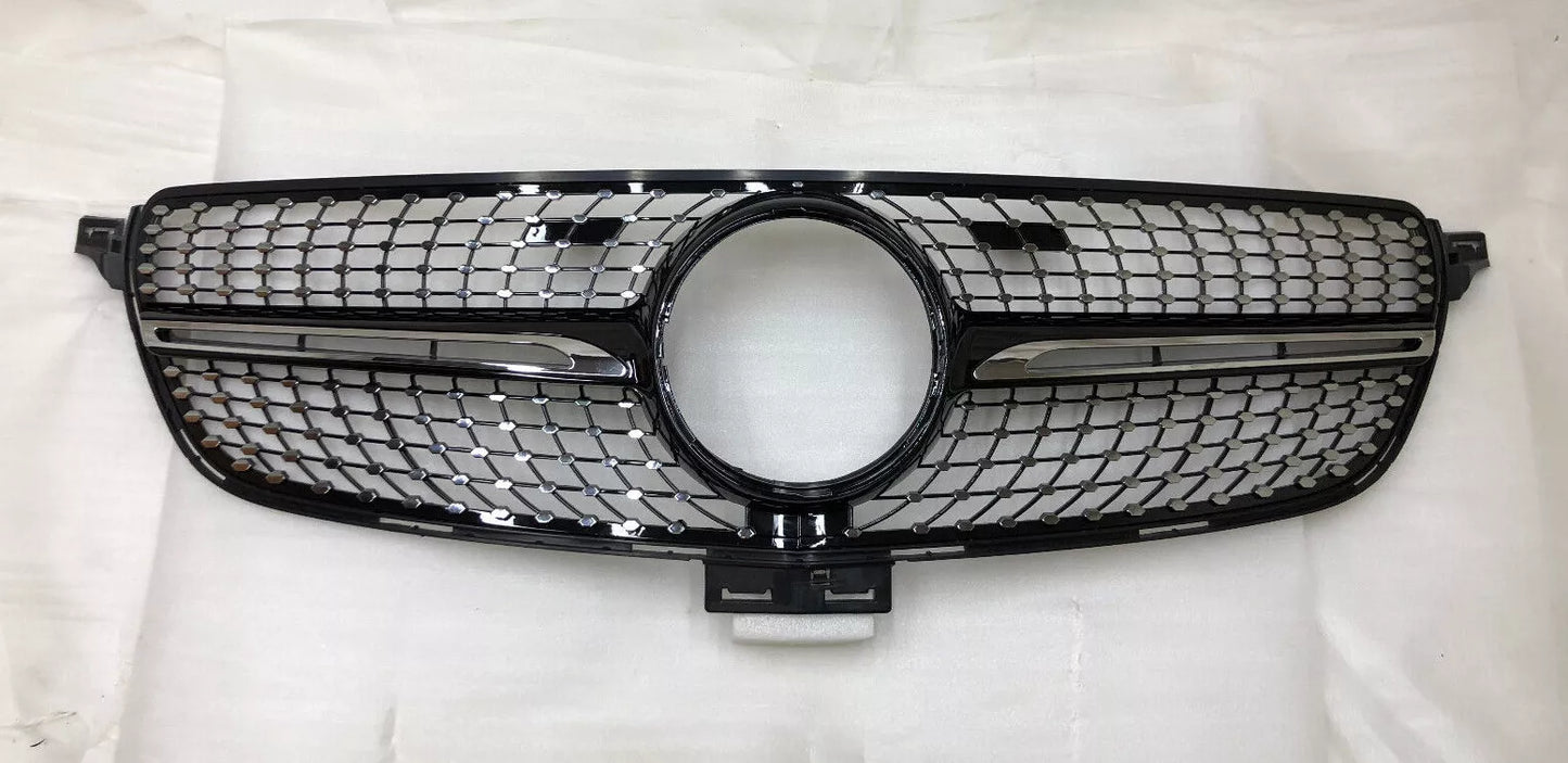 ⭐Mercedes Benz GLE W166 2015 - 18 griglia radiatore nera diamantata senza ⭐