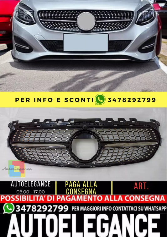 💥Griglia radiatore nera diamantata adatto per Mercedes Benz Classe B W2472019💥