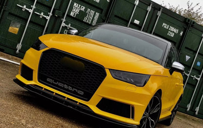 💎GRIGLIA ADATTO PER AUDI A1 8X LIFT 2016-2018 LOOK RS1 QUATTRO NERO LUCIDO💎