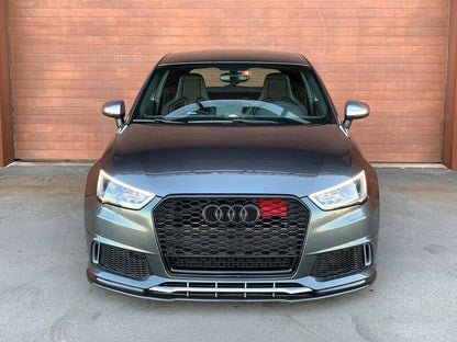 💎GRIGLIA ADATTO PER AUDI A1 8X LIFT 2016-2018 LOOK RS1 QUATTRO NERO LUCIDO💎