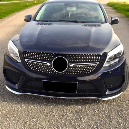 💥GRIGLIA RADIATORE NERA DIAMANTATA ADATTO PER Mercedes Benz GLE W166 15-18 💥