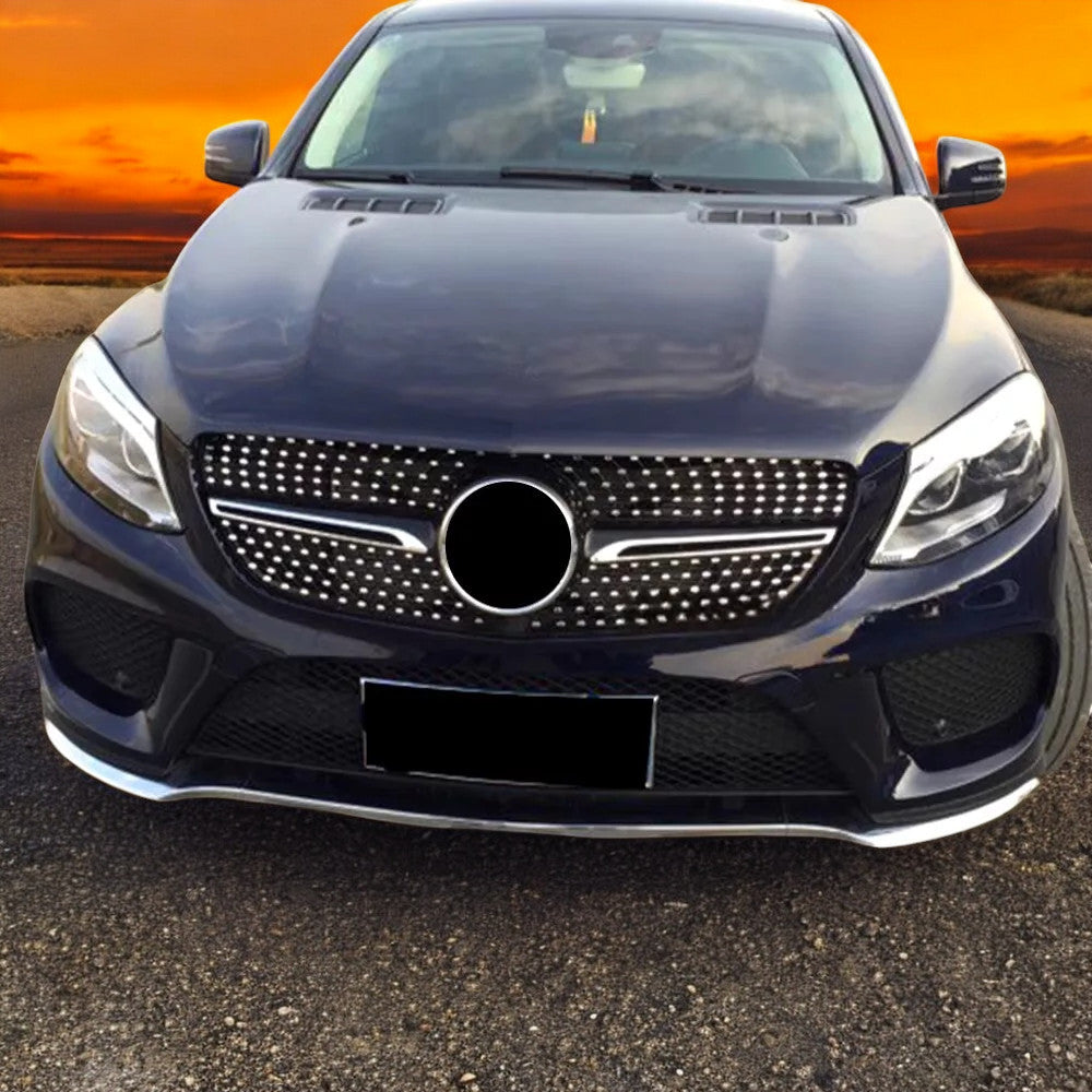 💥GRIGLIA RADIATORE NERA DIAMANTATA ADATTO PER MercedesBenz GLE W166 15-18 💥
