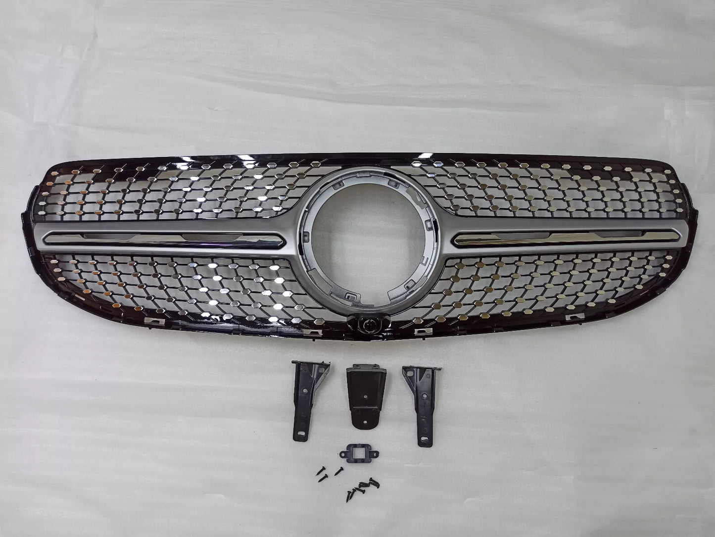 💥Griglia Radiatore Argento Diamond adatto per Mercedes Benz GLC classe X253 💥