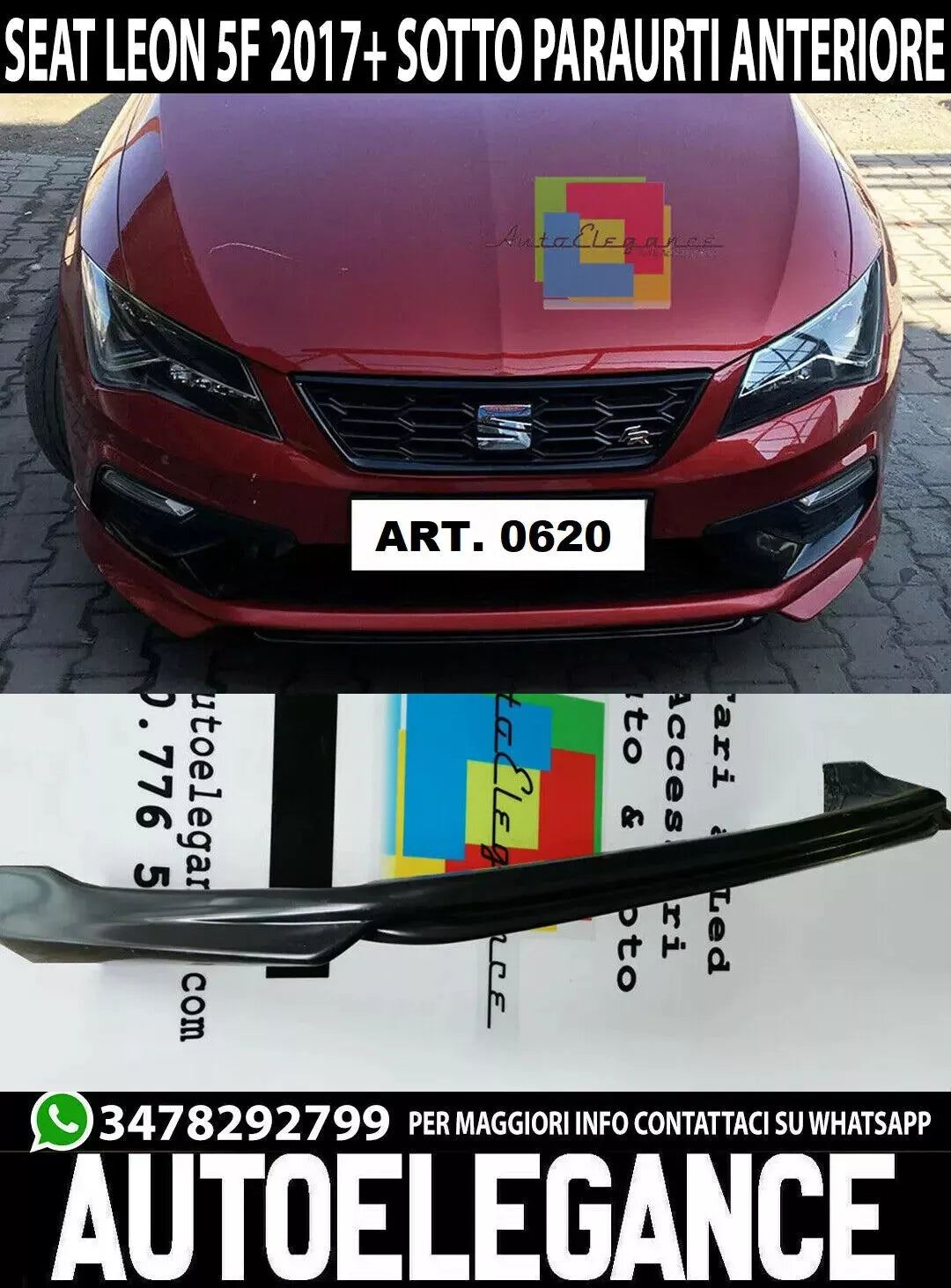 UNDER BUMPER SUITABLE FOR LEON 5F 2017-2020 FR ABT LOOK RAW 