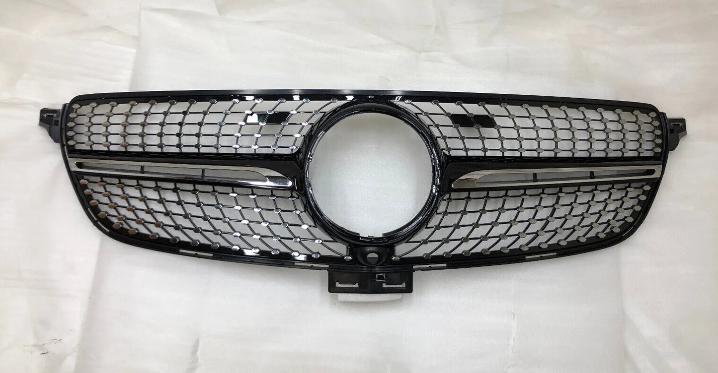 💥GRIGLIA RADIATORE NERA DIAMANTATA ADATTO PER Mercedes Benz GLE W166 15-18 💥