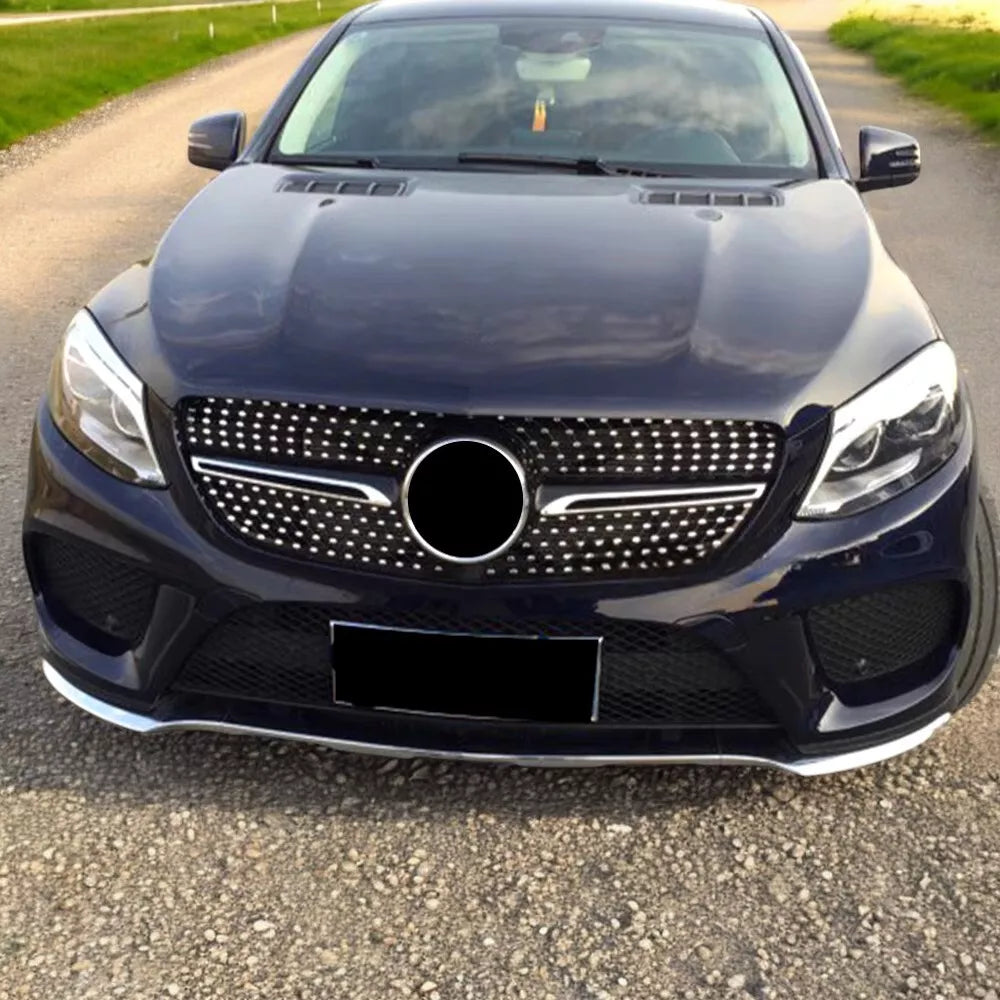 💥GRIGLIA RADIATORE NERA DIAMANTATA ADATTO PER Mercedes Benz GLE W166 15-18 💥