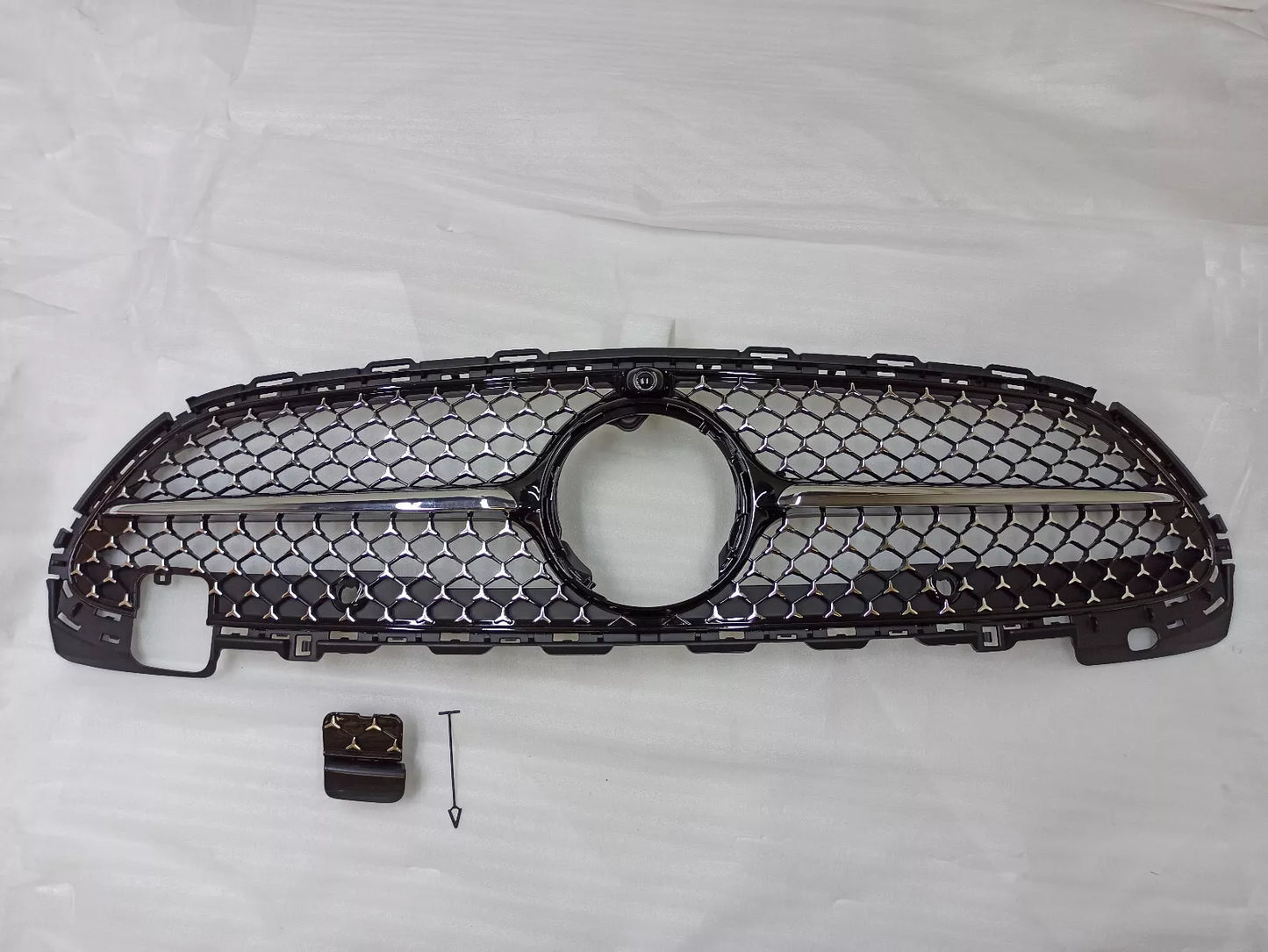 💥GRIGLIA RADIATORE NERO DIAMANTE DADATTO PER Mercedes Benz W206 Classe C 21💥