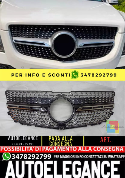 💥GRIGLIA RADIATORE NERO DIAMANTE ADATTO PER Mercedes Benz GLK Classe X204 13💥