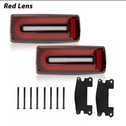 💥LED Rear Lights Light Bar Suitable for Mercedes G-Class W463 (2008-2017) Facelift 2018 Design Dynamic Sequential Turning Lights Smoke Red💥